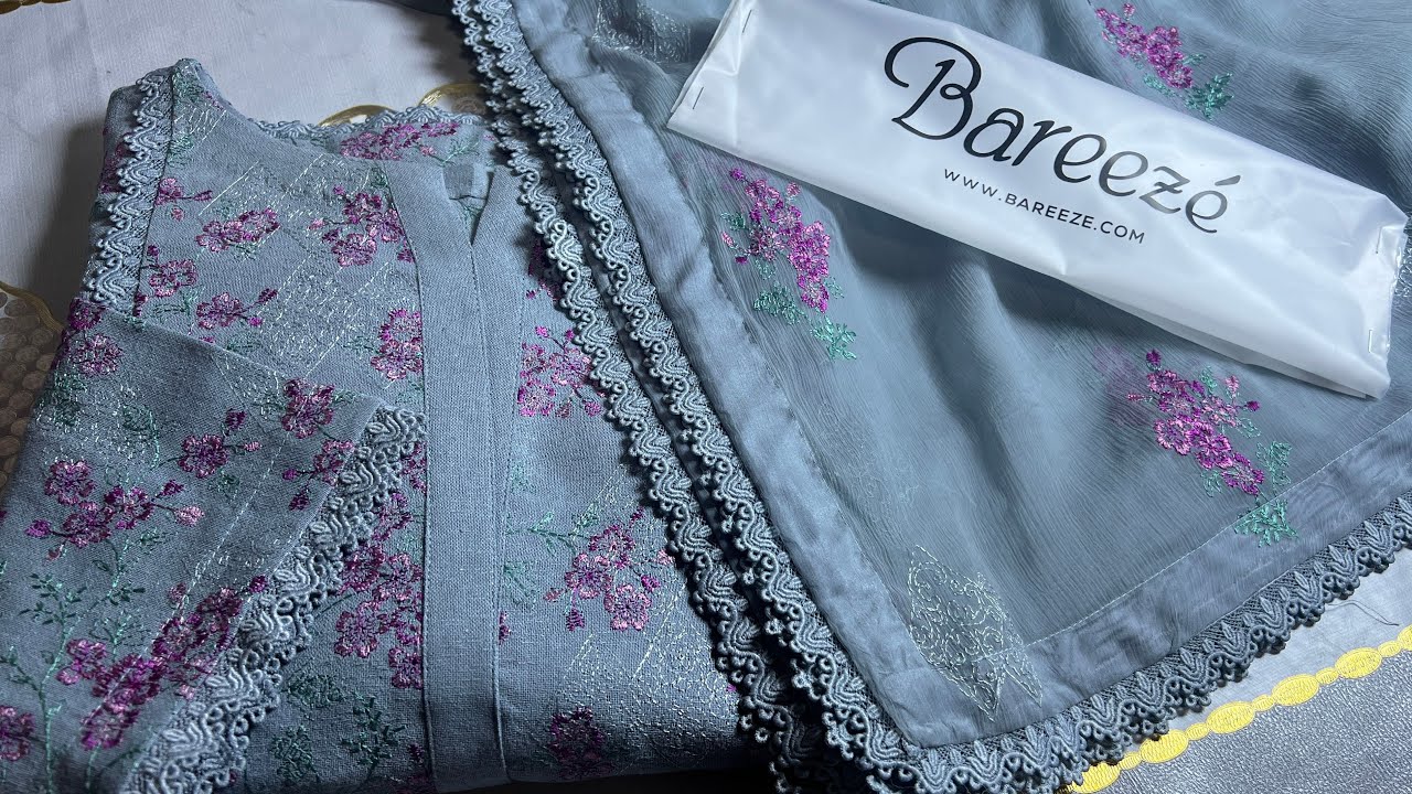 Embroidered Dress Designing 2025 || Bareeze || How to design bareeze dresses 🔥🔥🔥