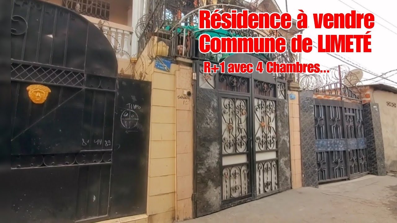 👉RDC/KINSHASA/COMMUNE DE LIMETÉ 1ÈRE RUE NON LOIN DE YOLO MEDICAL/PARCELLE AVEC BÂTIMENTS À VENDRE 