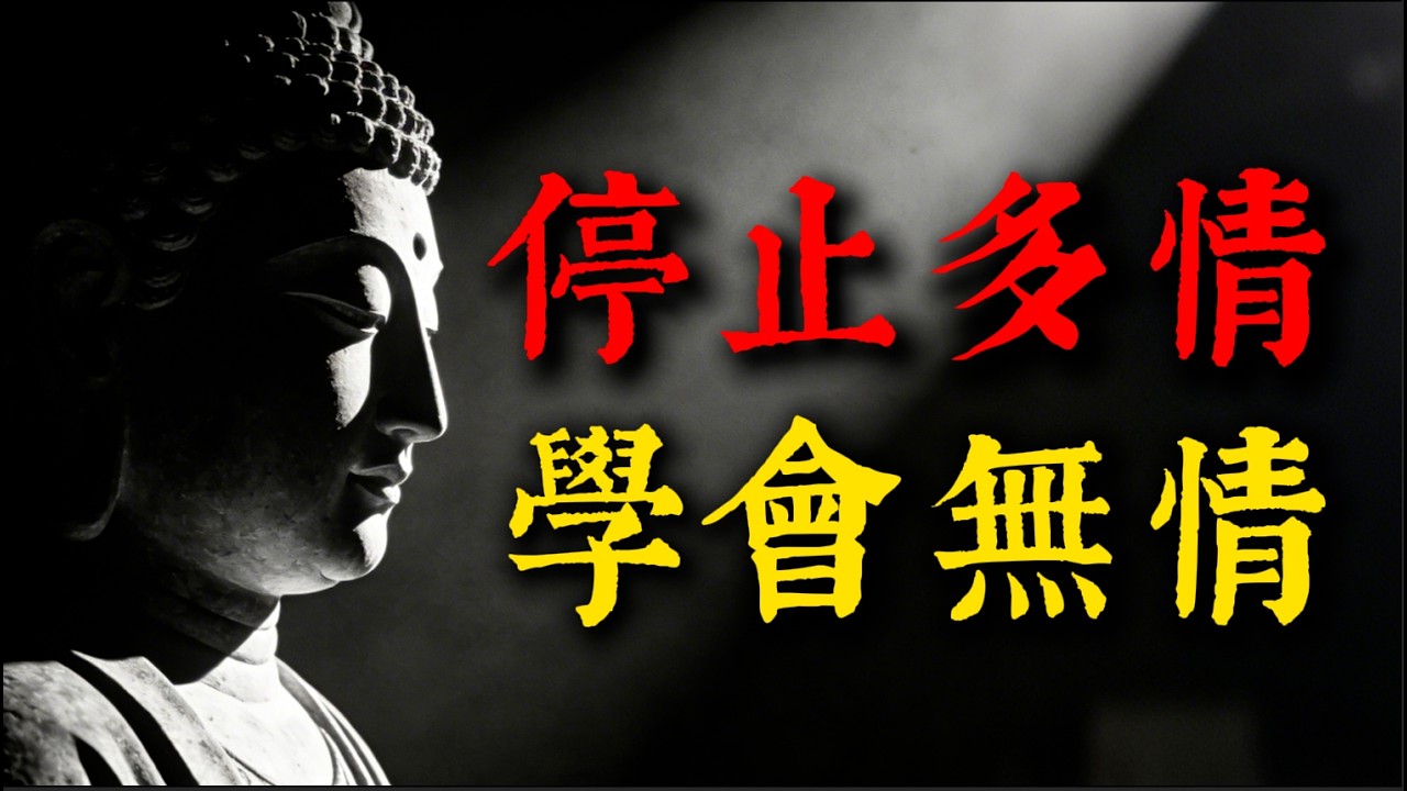 佛說：真正的慈悲是「無情」，停止用多情綁架自己！你以為的善良，只是自我感動的執著。#佛法智慧 #無情 #慈悲 #情緒勒索 #覺醒 #修行 #我執 #金剛經 #自我成長