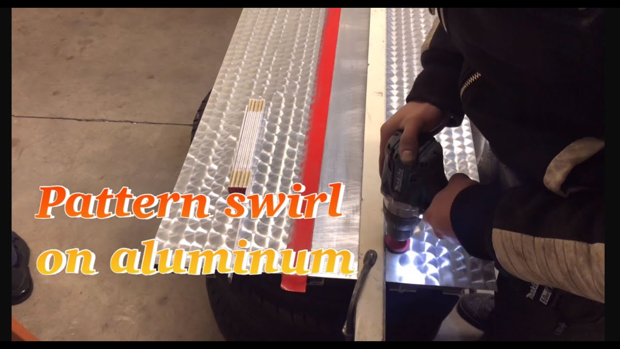diy swirl pattern on aluminium