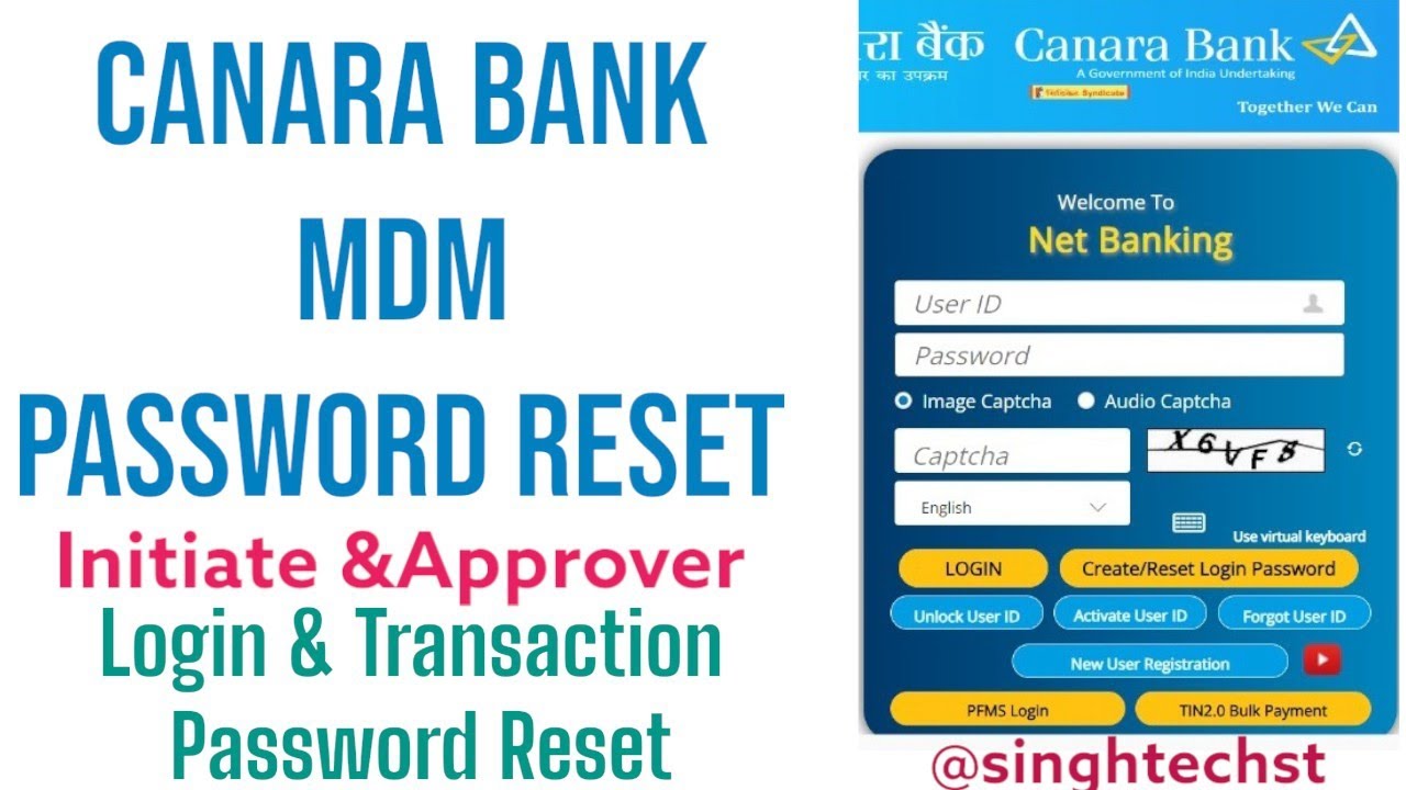 EPA Canara Bank Mdm password reset | How to change Mdm Canara Bank login and Transaction password |