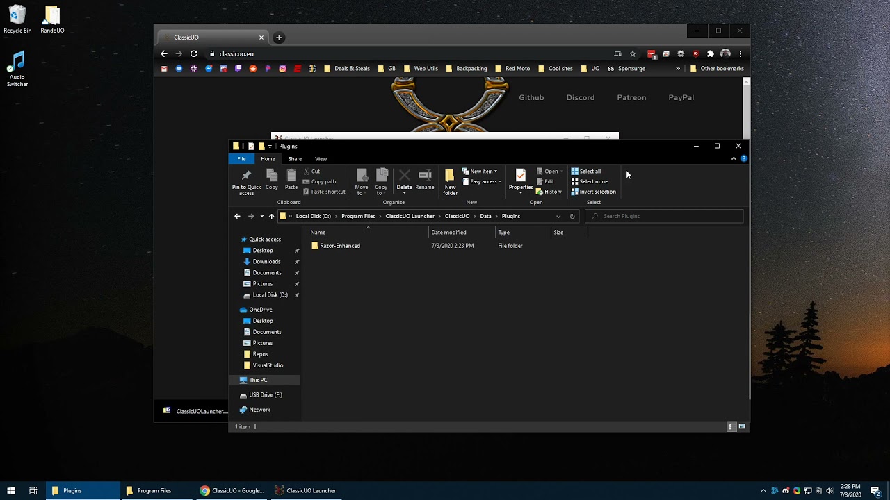 ClassicUO Launcher + Razor  Enhanced Setup
