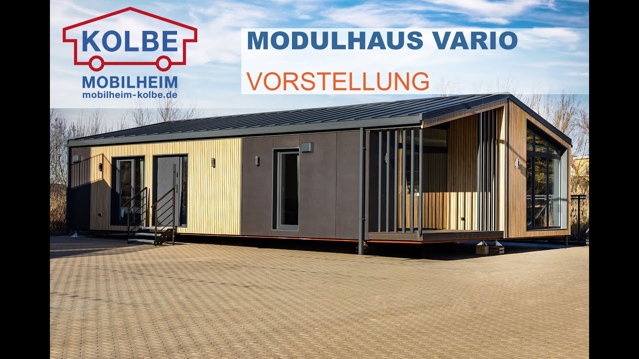 Michael Kolbe von Mobilheim Kolbe Berlin,  stellt das neu Modulhaus Vario vor