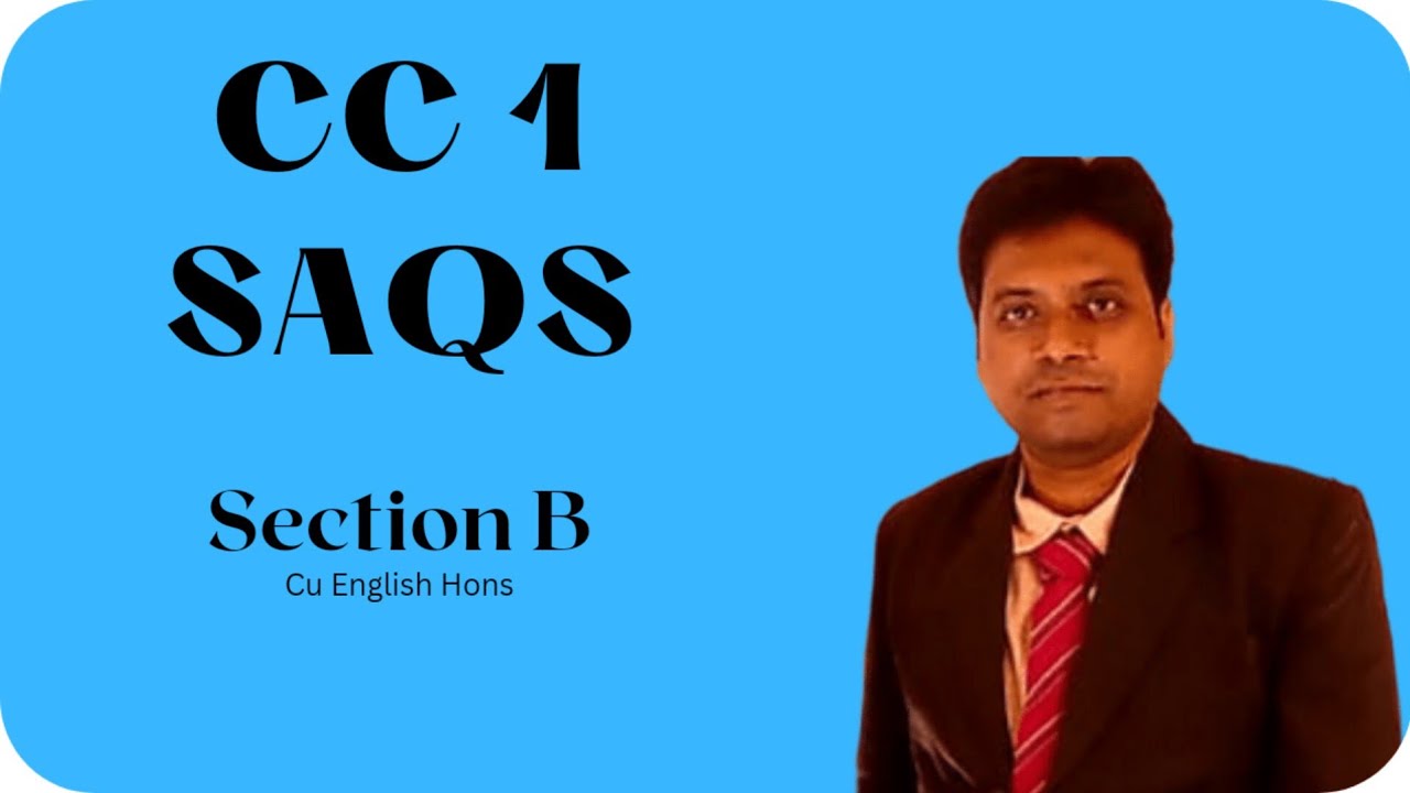 important saqs from modern period of english literature  cu cc1 @Literary Chats