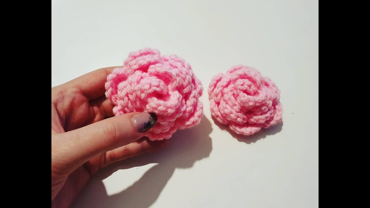 Róża na szydełku, jak zrobić różę na szydełku - crochet rose, flower