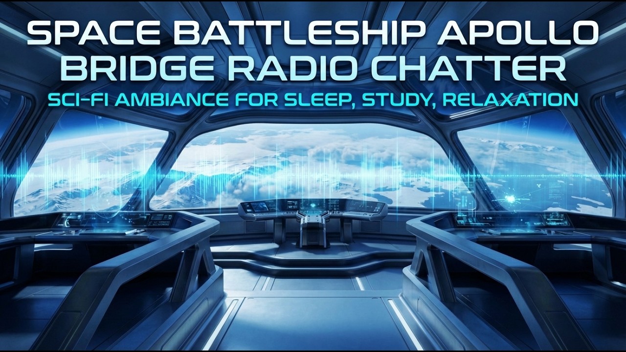 Space Battleship Apollo Bridge Radio Chatter | Sci-Fi Ambiance for Sleep, Study, Relaxation
