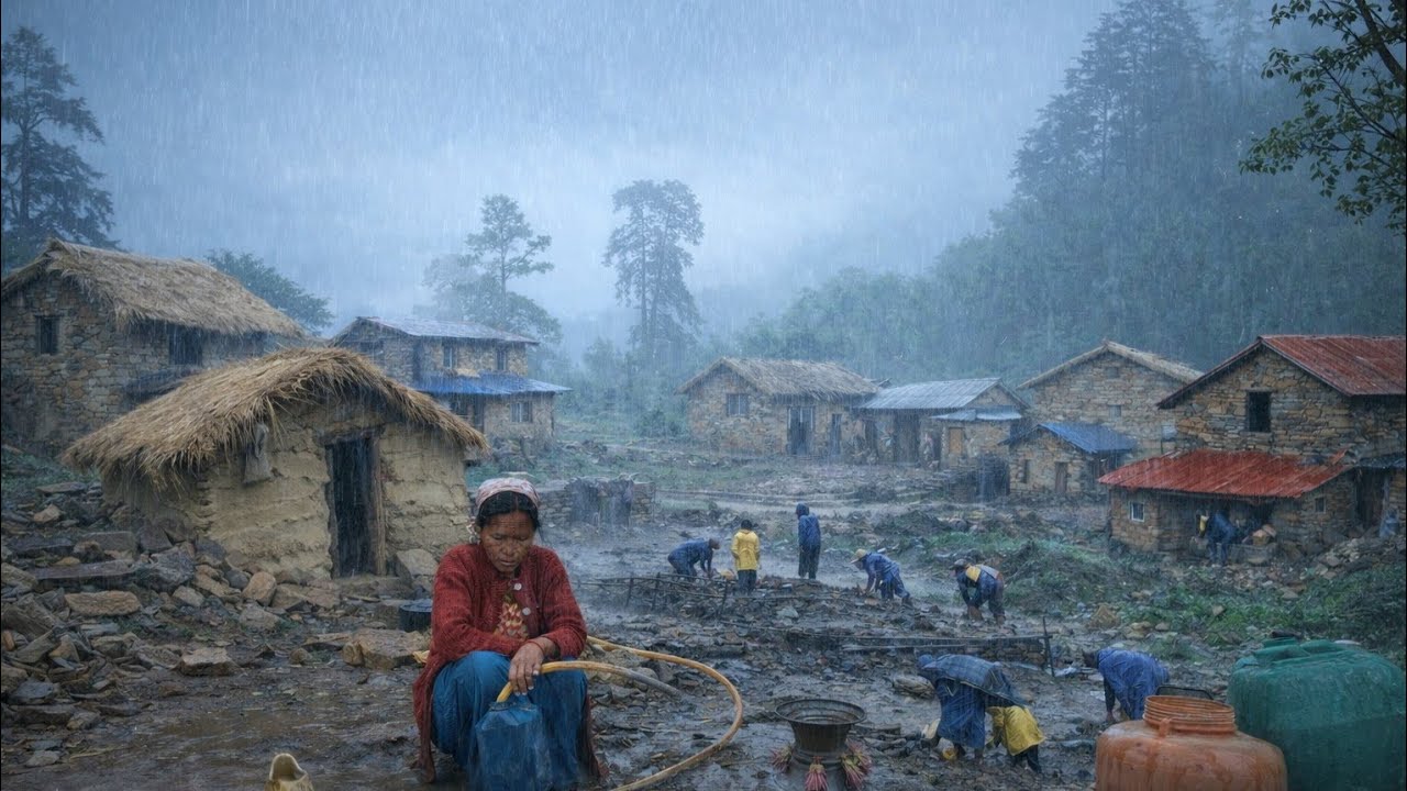 Surviving Life in the Nepali Mountains During the Rainy Season | Most Peaceful Relaxing Village Life