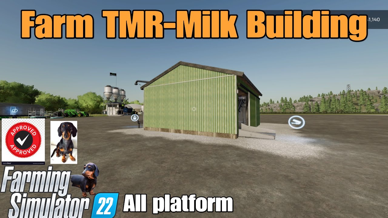 Farm TMR Milk Building  / FS22 mod for all platforms
