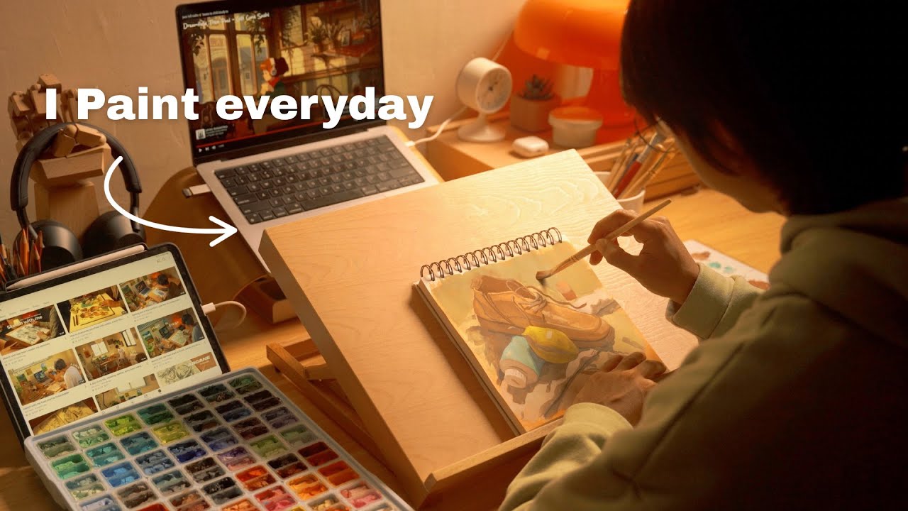 Painting for a week using gouache 