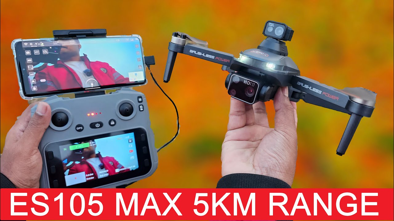 ES105 Max Drone Camera Test– 4K Video Quality Review & Real Flight Test | Best Budget GPS Drone 2025