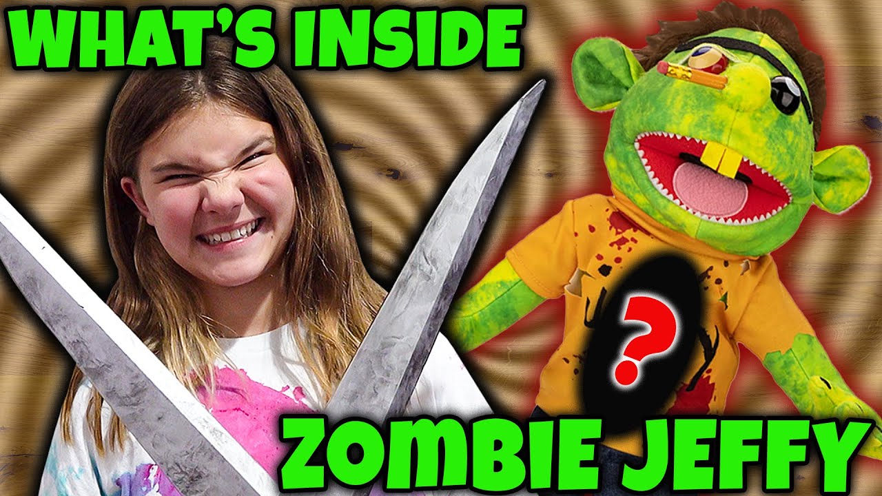 What's Inside Zombie Jeffy? Cutting Open Creepy Puppet