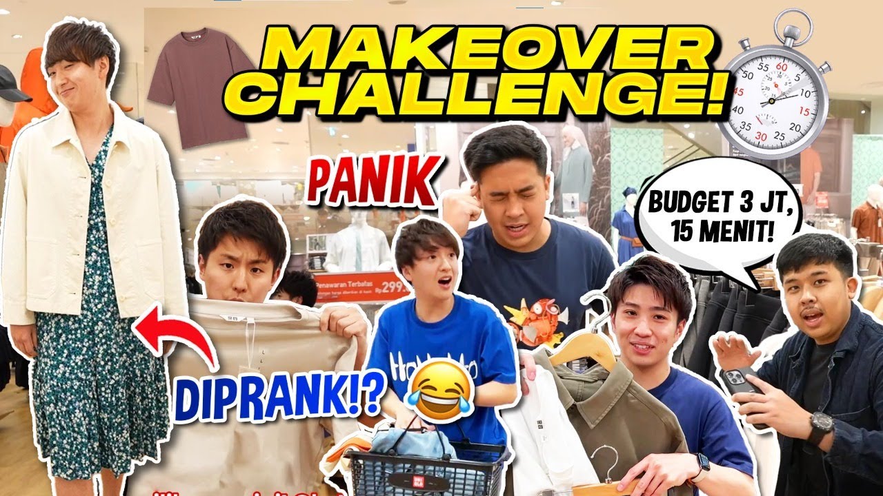 CHALLENGE BELANJA BUDGET 3 JUTA, 15 MENIT! WASEDABOYS MAKEOVER! NGAKAK BANGET 😂