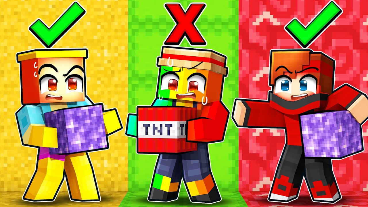 Je devine TOUS les Blocs de COULEUR sur Minecraft ! (Guess The Block)