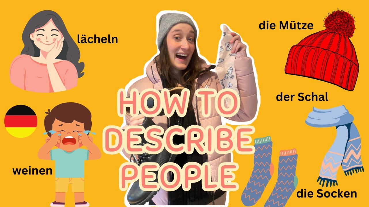 Learn to Describe People in German | Easy Words & Phrases for Picture Descriptions