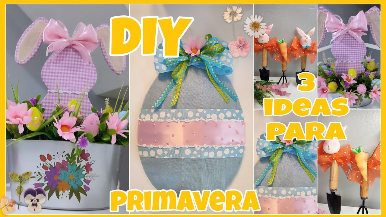 DIY 3 manualidades para decorar en esta primavera con poco presupuesto | decoración primavera 2023