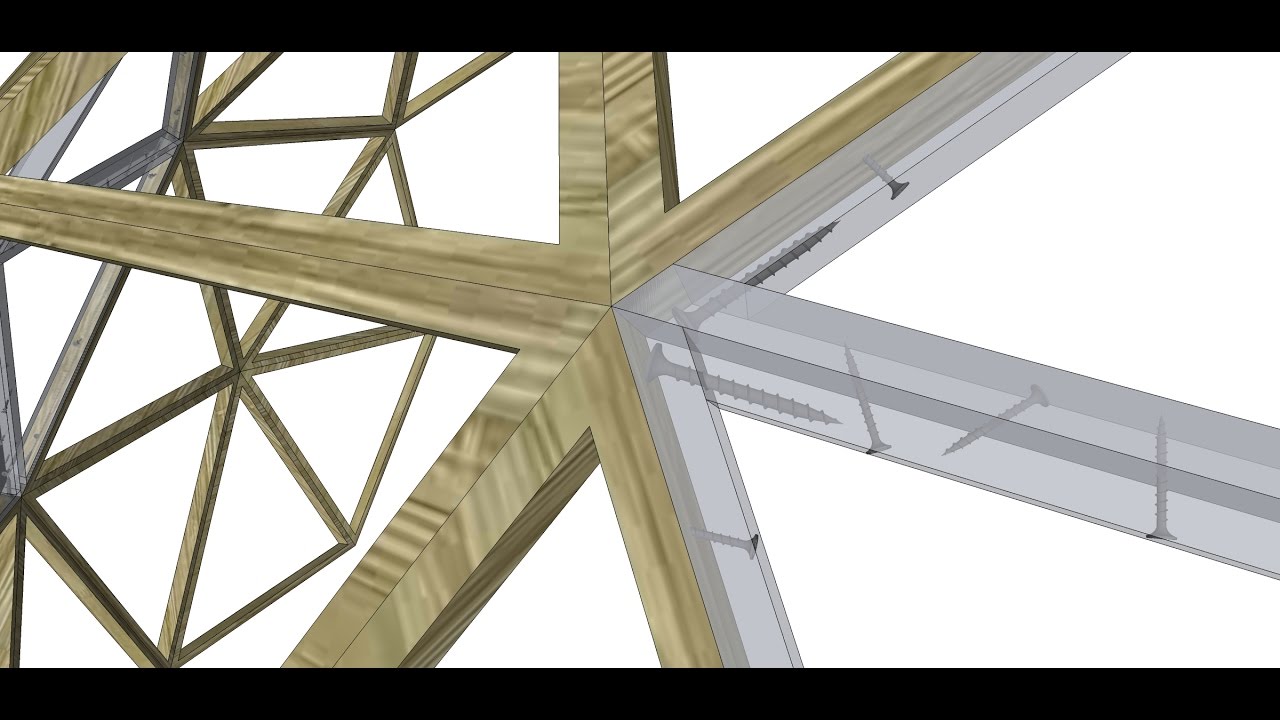 Screwing geo-dome frames together