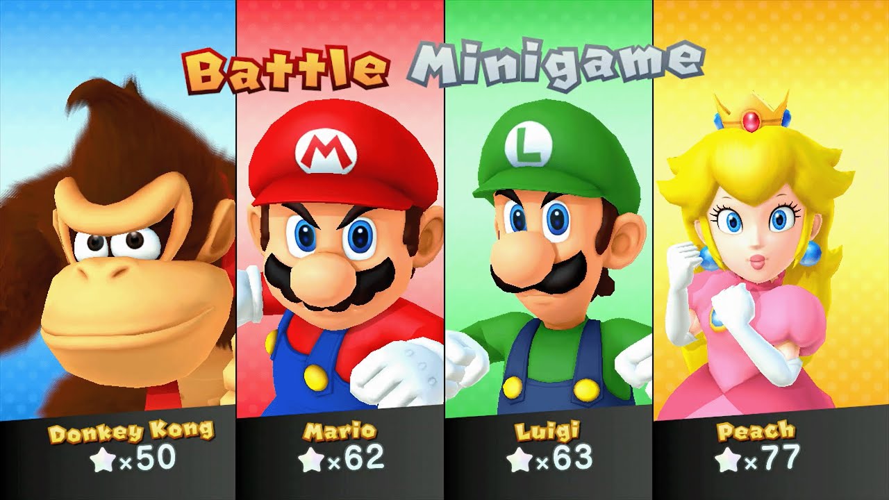 Mario Party 10 - Donkey Kong vs Mario vs Luigi vs Peach - Chaos Castle