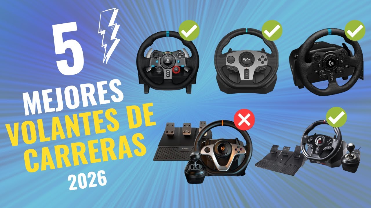 😱 Los 5 Mejores Volantes de Carreras de 2026 Calidad-Precio en Amazon 🎮 NO COMPRES UNO SIN VERLOS 🔥