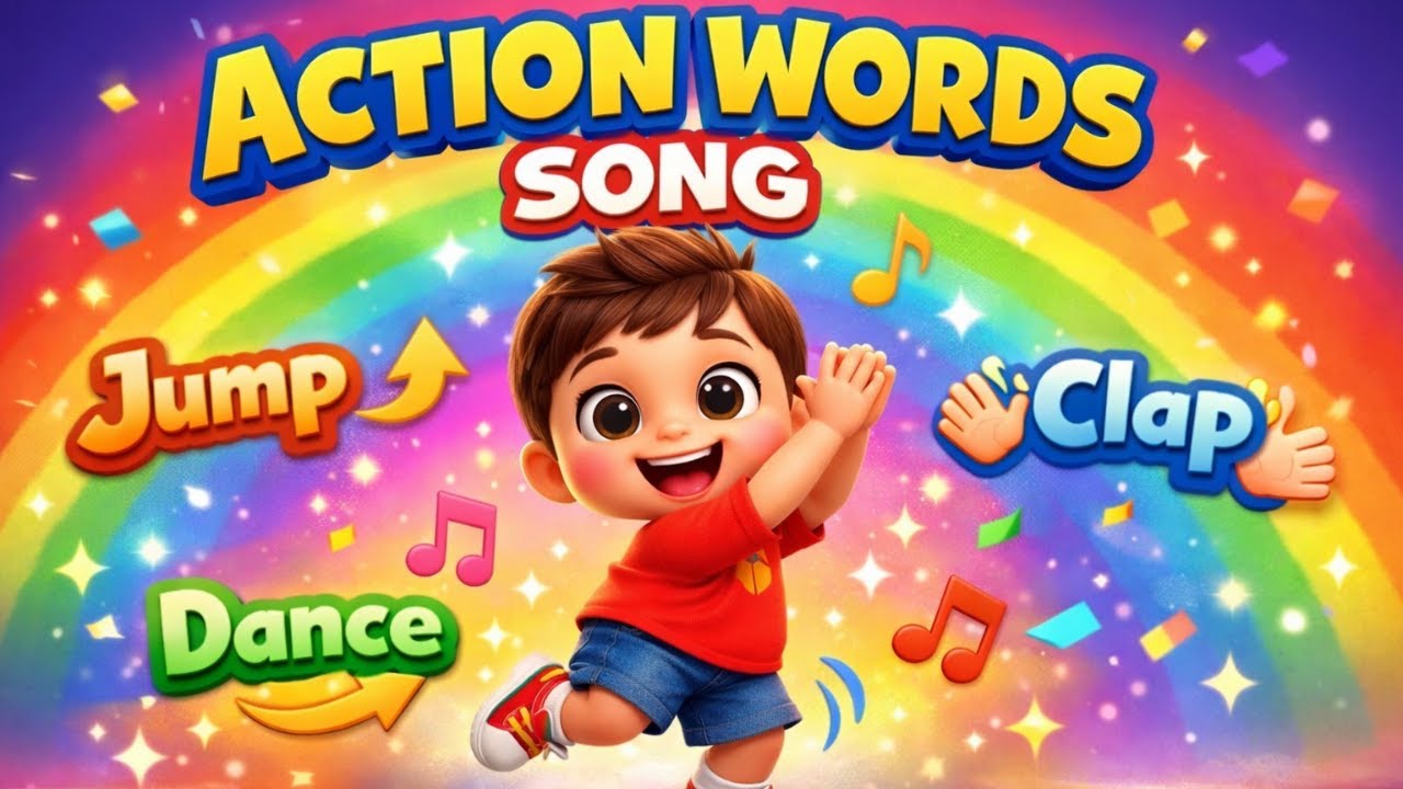 Action Words Song for Kids 🎵 | Learn & Move | Fun Movement Song for Toddlers