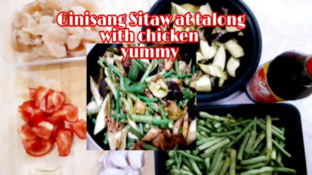 Ginisang Sitaw at Talong with Chicken||OFWLIFE||Neriejoys Recipe