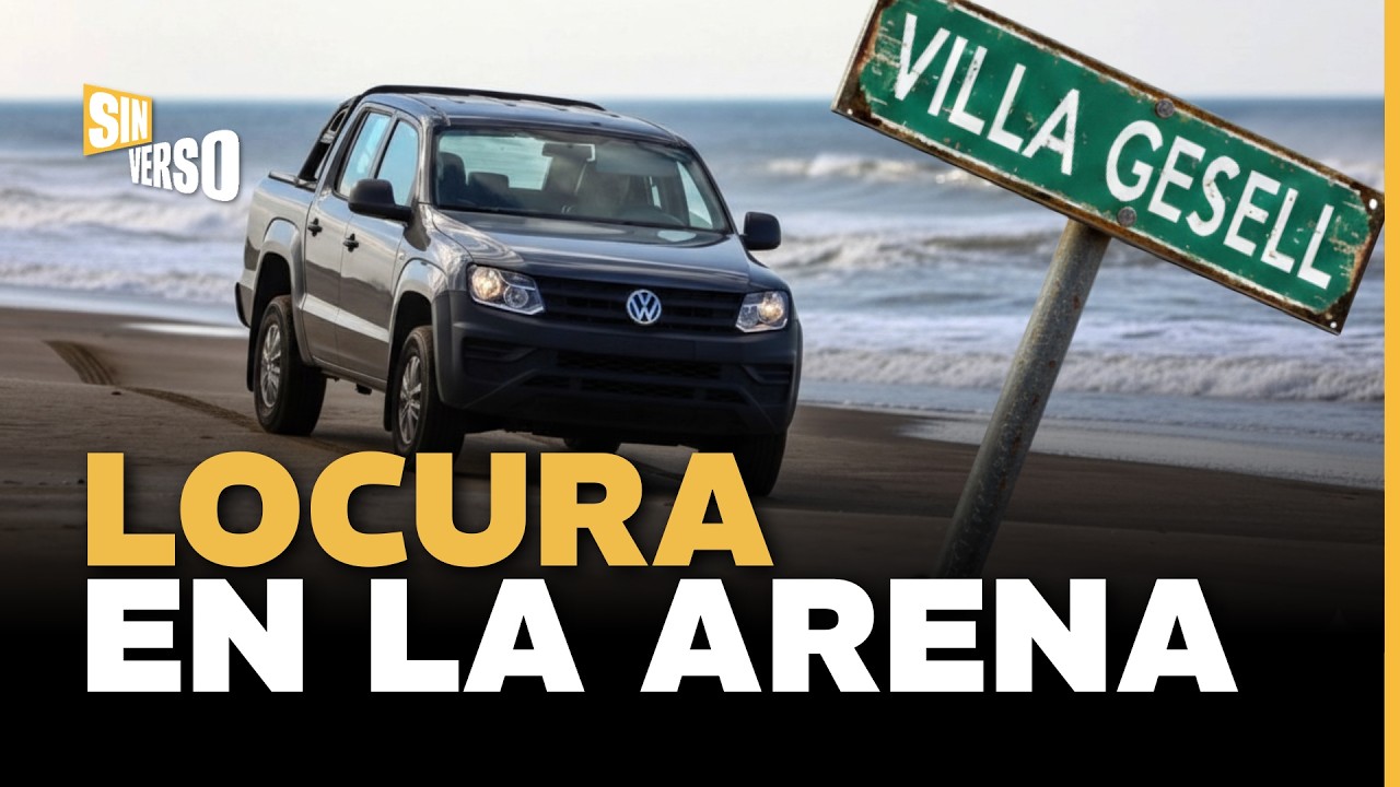 ¡CASI TRAGEDIA EN GESELL! Aceleró su Amarok entre la gente y terminó preso