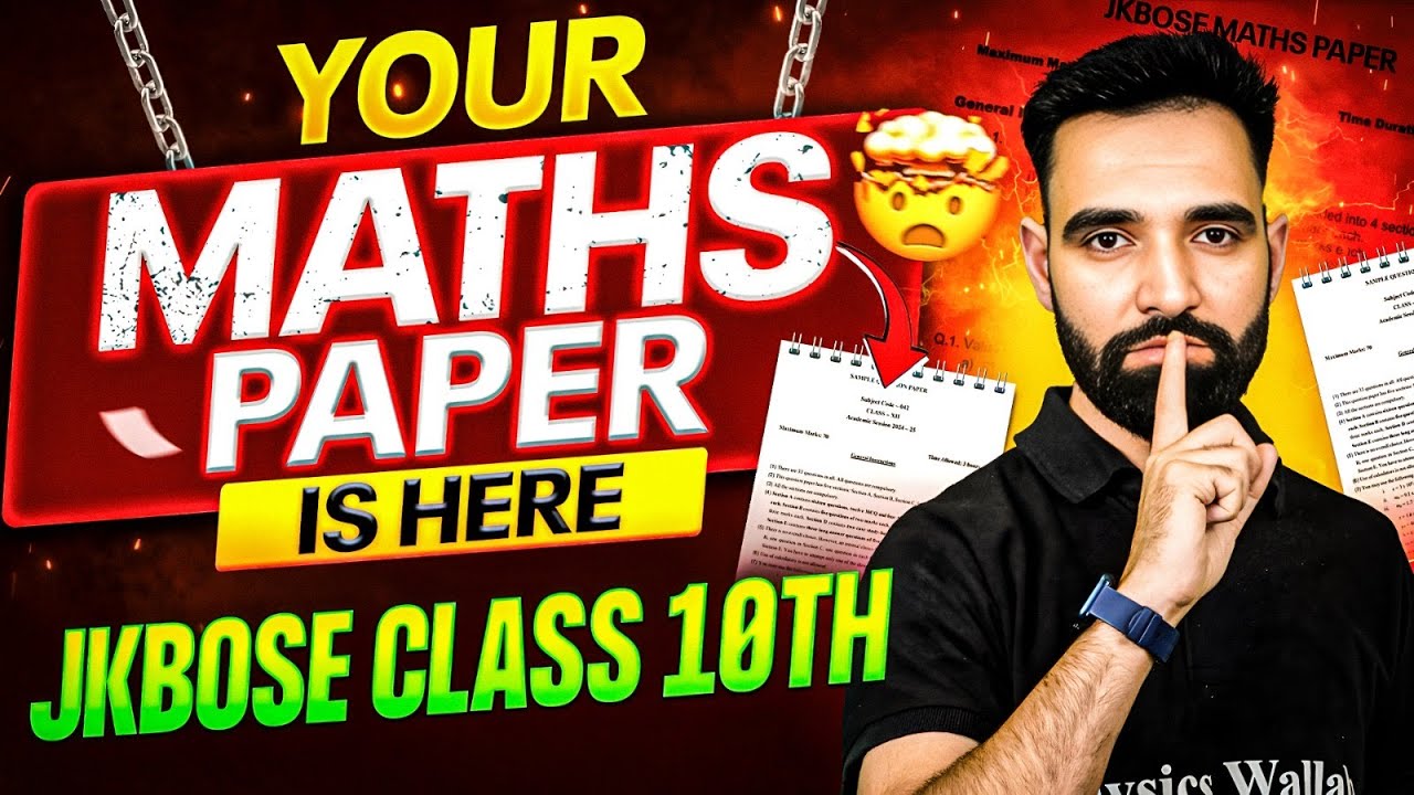 Your Maths Paper is Here😱 | JKBOSE Class 10th Maths🔥 | JKBOSE Wallah