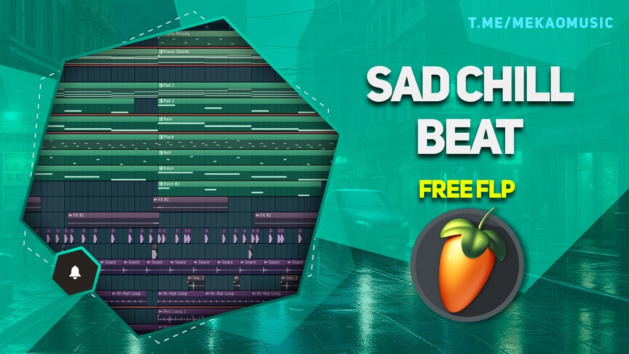 Sad Chill Beat in FL Studio 20 (+Free FLP)/Атмосферный бит в ФЛ Студио (+Бесплатный ФЛП) #freeflp