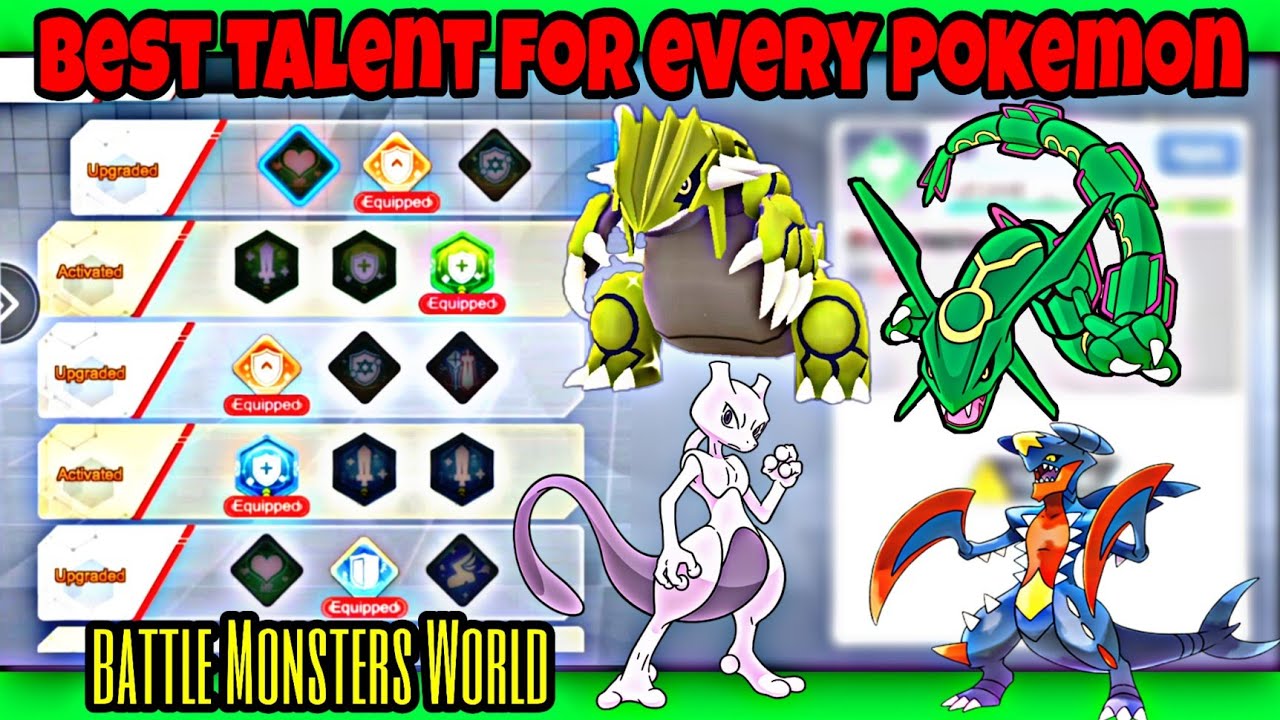 BEST TALENT FOR EVERY POKEMON in Battle Monsters World #pokeverse