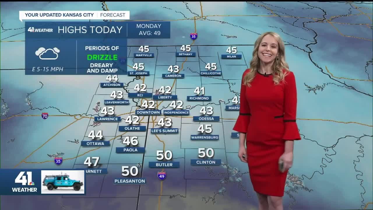 Damp, dreary start to the week in Kansas City