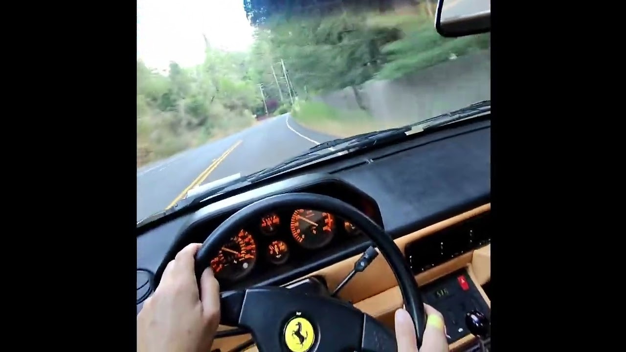 1990 Ferrari Mondial T Cabriolet: Evening Drive, top up 