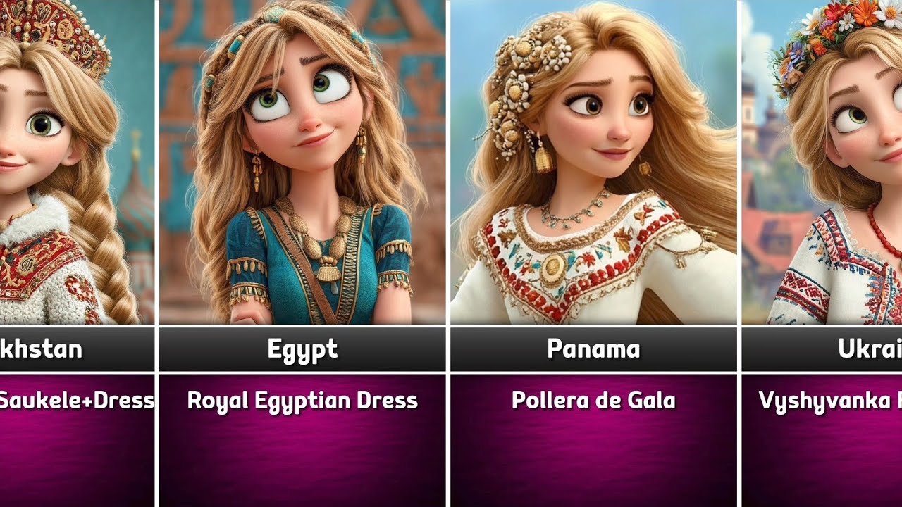 Rapunzel in 49 Different Countries ( Tangled ) | Disney