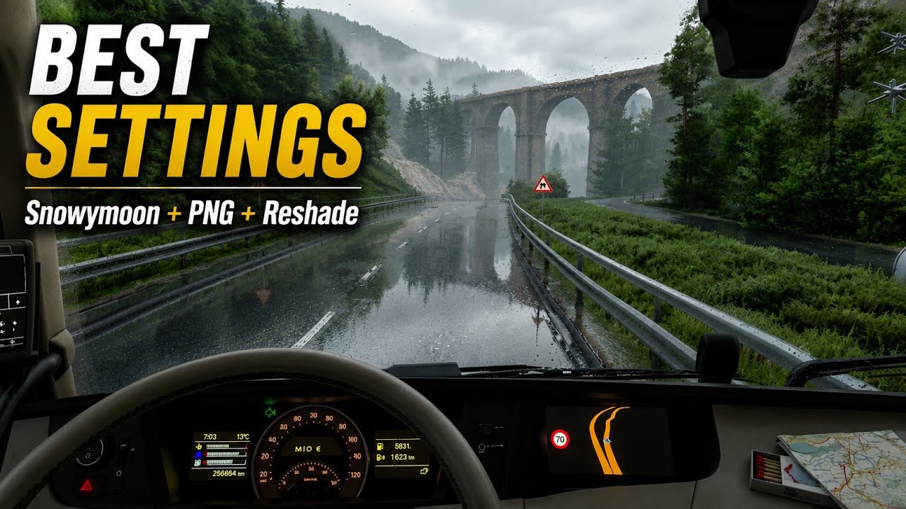 ETS2 Realistic Graphics Settings Guide | Snowymoon + PNG + ReShade