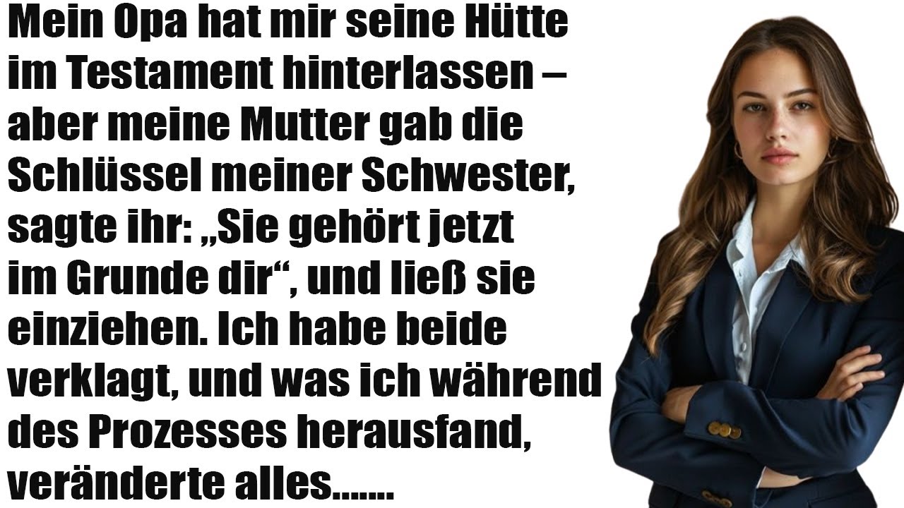 Opa vermacht mir die Hütte – doch Mama gibt Mama die Schlüssel an meine Schwester!