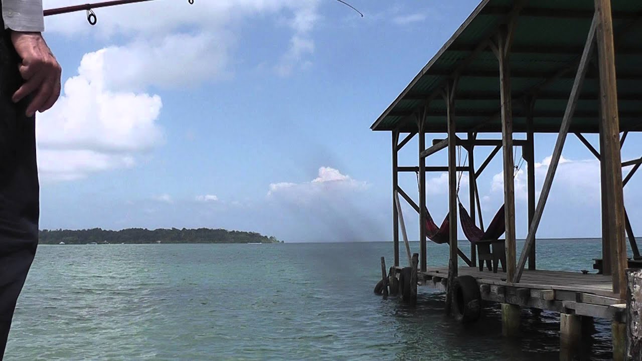 9. Fishing from the Decking. Bocas Del Toro. Panama.