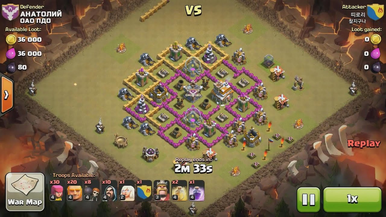 Clash of Clans TH7 vs TH7 Giant, Wizard & Healer (GiWiHe) Clan War 3 Star Attack