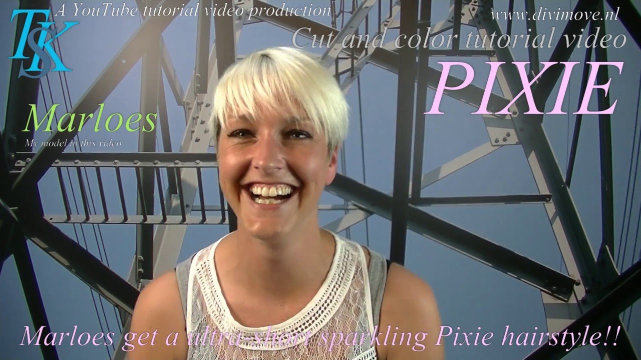 A Ultra-short Sparkling Platinum Pixie for Marloes!!! by T.K.S.