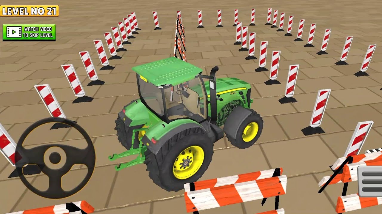 Modern Tractor Parking Game 3D