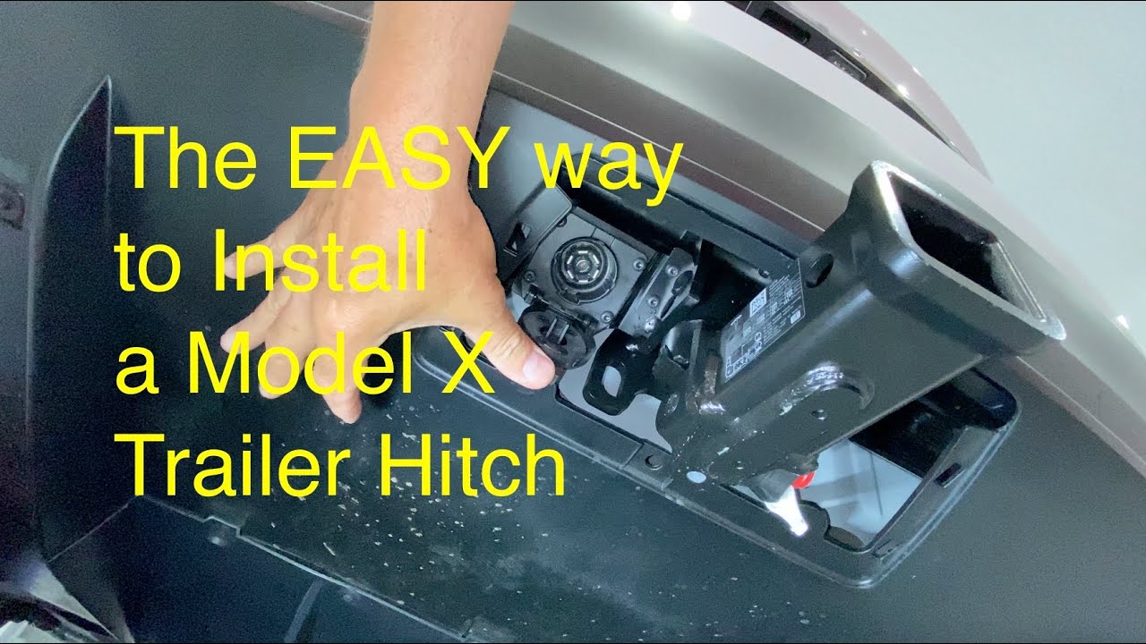 The EASY way to install the Model X Trailer Hitch