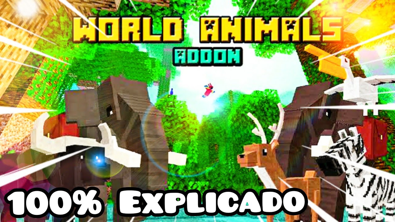 🐯🐊WORLD ANIMALS 1.19+ para MINECRAFT PE  [ GUIA BASICA ] ► +60 ANIMALES !! #addons #pocketedition