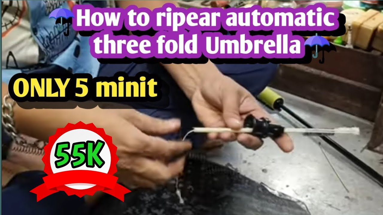 How to repair three fold automatic umbrella ripeair l only 5 minit l umbrella repair