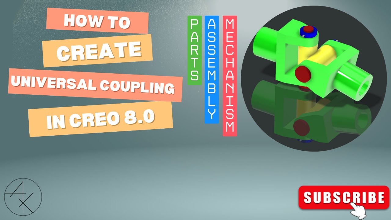 How to Create Universal Coupling in Creo Parametric | Step-by-Step Tutorial | AK Technology Services