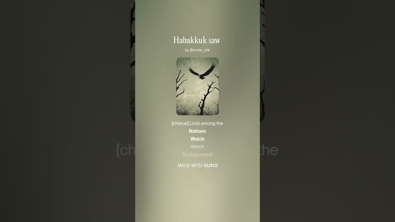Look Among the Nations 👁️🦅 | Habakkuk 1:5–8 Prophetic Song | Chaldeans Rise
