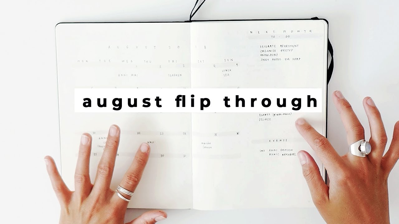 Minimalist Bullet Journal Flip Through | AUGUST 2018