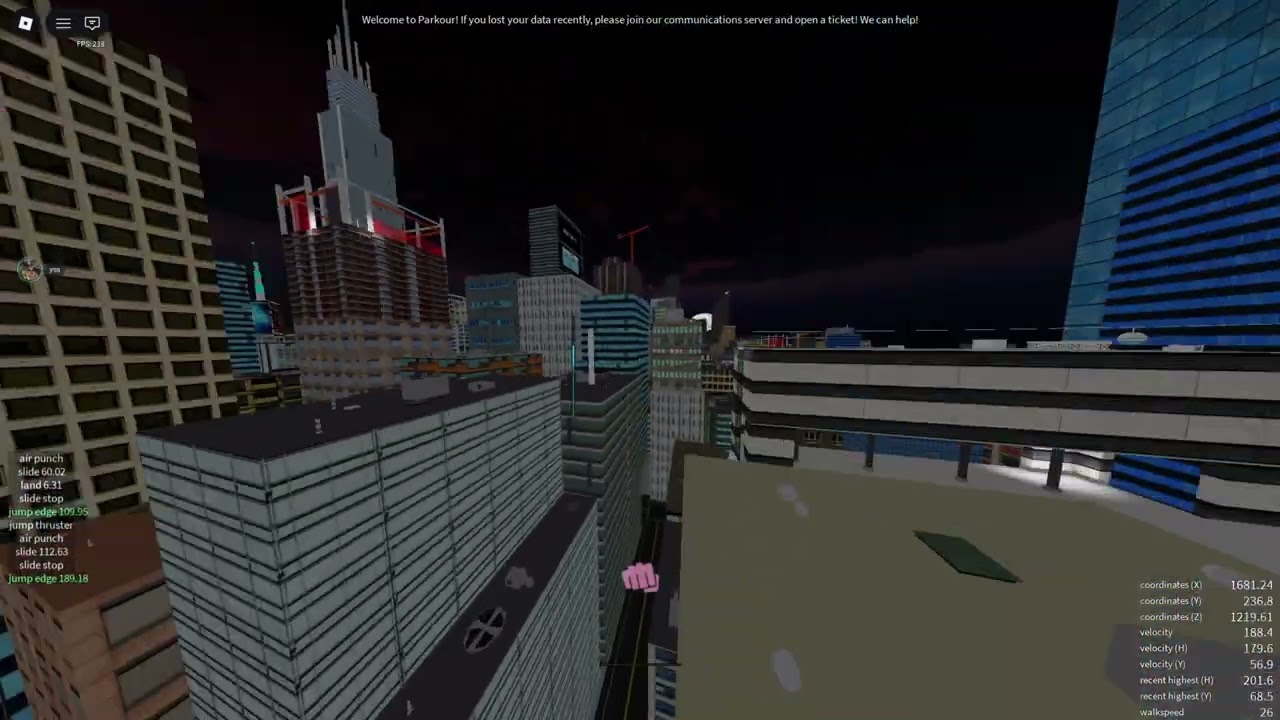 Parkour Legacy 2400m gap (kinda sucks)