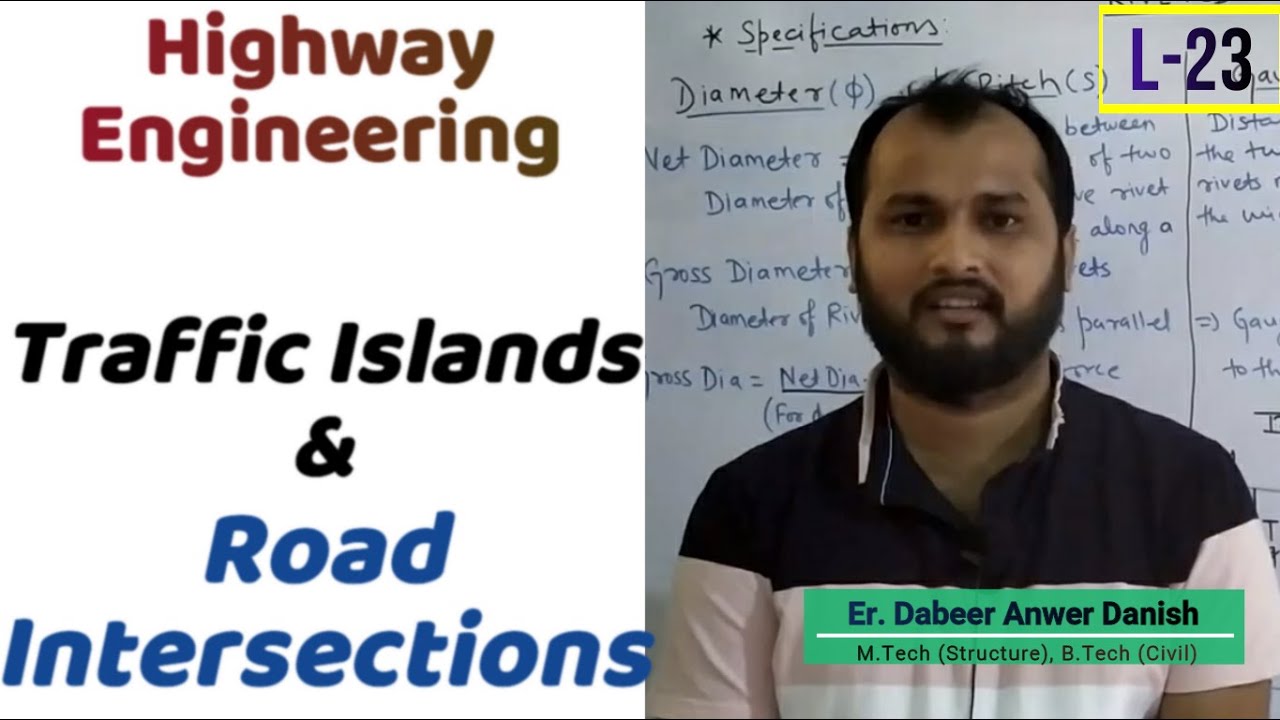 Traffic Islands, Intersections at Grade & Grade Separated Intersections || Highway Engineering L-23