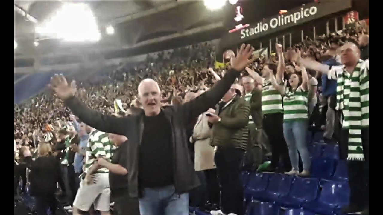 Lazio 1 Celtic 2, fans at full-time