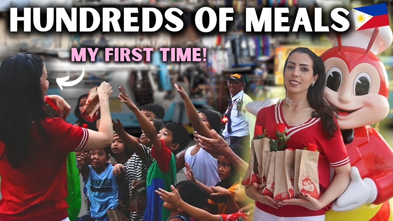 GIVING AWAY 100+ MEALS & ROSES ALONE for Valentines 🇵🇭 تقديم اكثر من مية وجبة مع ورد بعيد الحب
