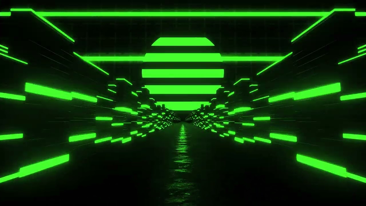 [4K] 1 Hour Green VJ Loops - Big Screen Visuals