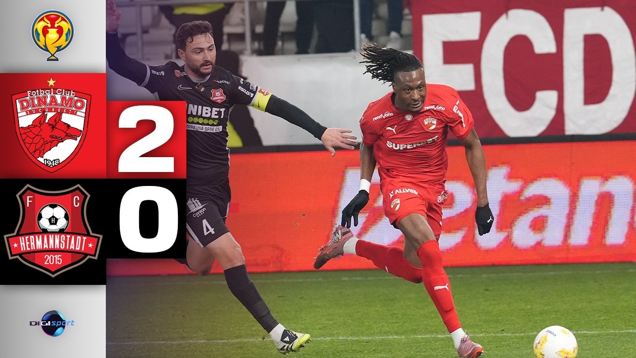 REZUMAT Dinamo - Hermannstadt 2-0.Cîrjan și Opruț și-au calificat echipa în sferturile Cupei