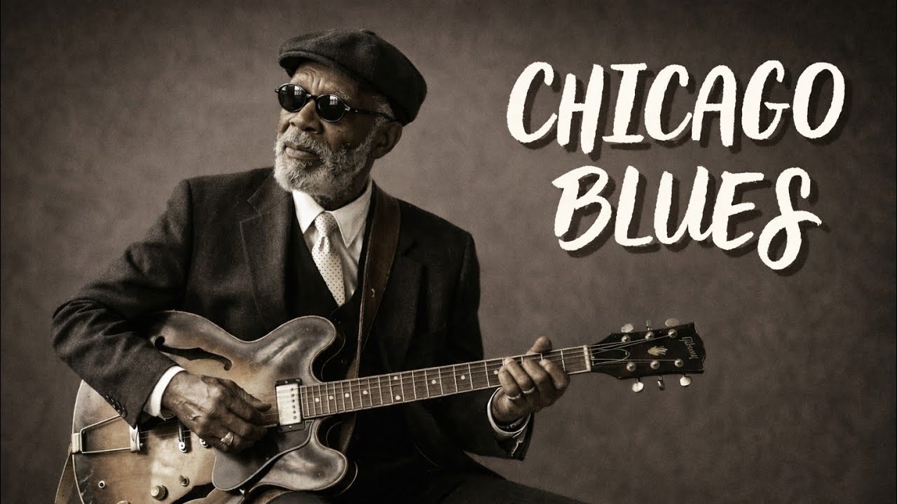 ​Slow Chicago Blues & Late Night Jazz 🌙 Music for Relaxing, Work & Study